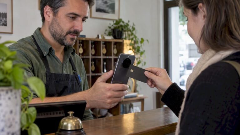 Preizkus brezstičnega plačevanja s telefonom Huawei